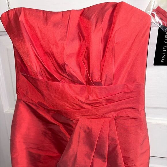NWTs Alfred Sung Strapless Cocktail Dress Size 8 - Picture 4 of 11